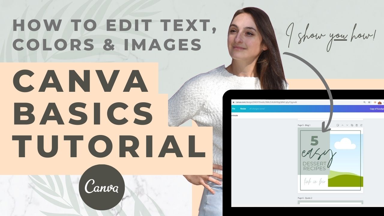 Basic Canva Tutorial | Edit Colors, Text & Photos